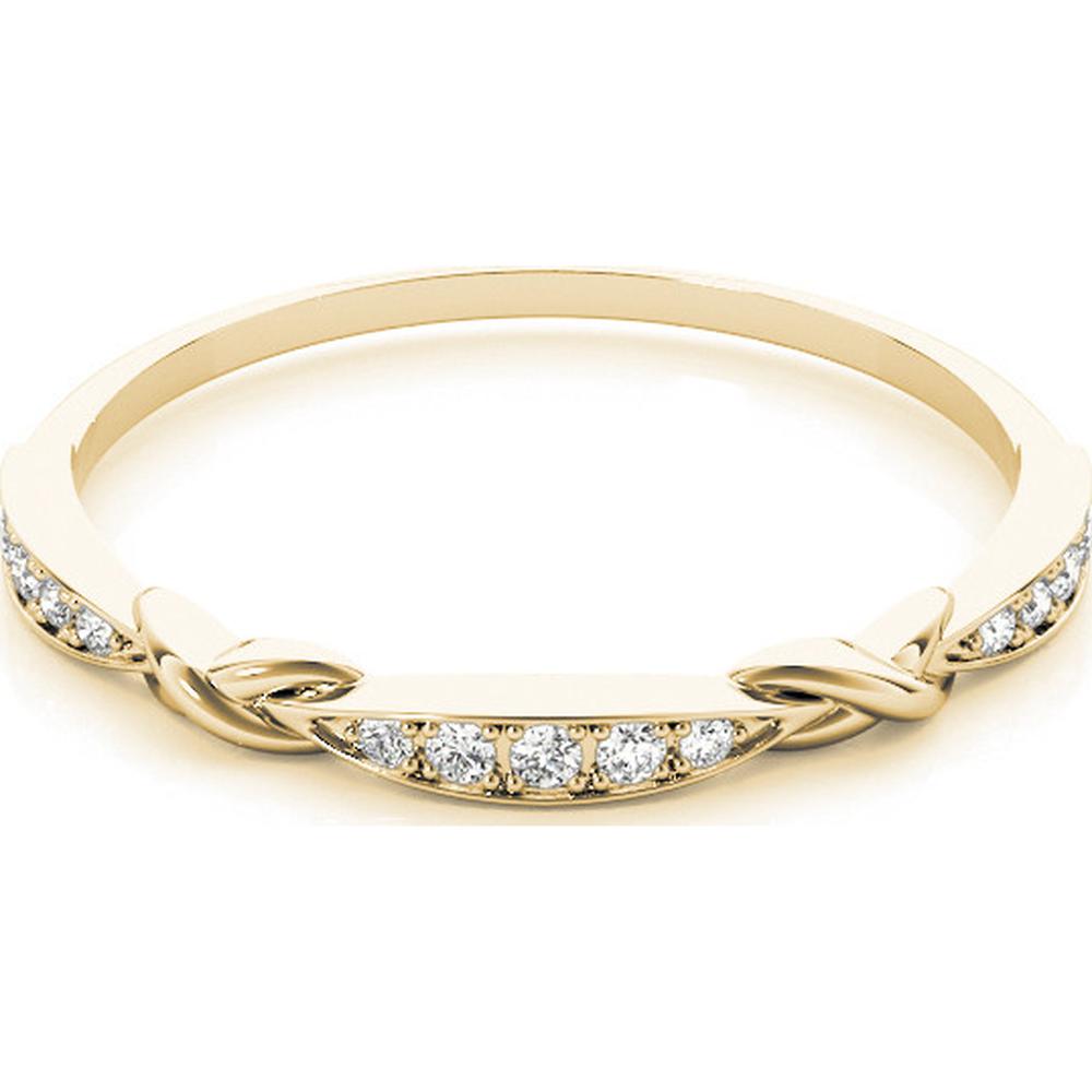 14K Yellow Gold Lab Diamond Fashion Band - 0.07 Carat Total Weight - Size 7 by Robinson's Jewelers