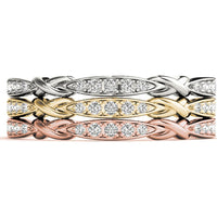 14K Yellow Gold Lab Diamond Fashion Band - 0.07 Carat Total Weight - Size 7 by Robinson's Jewelers