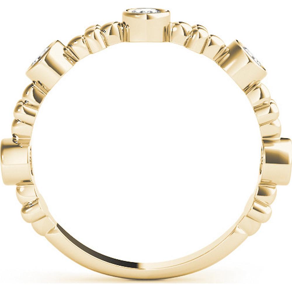 14K Yellow Gold Lab Diamond Fashion Band - 0.375 Carat Total Weight - Size 7 by Robinson's Jewelers