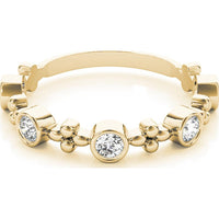 14K Yellow Gold Lab Diamond Fashion Band - 0.375 Carat Total Weight - Size 7 by Robinson's Jewelers