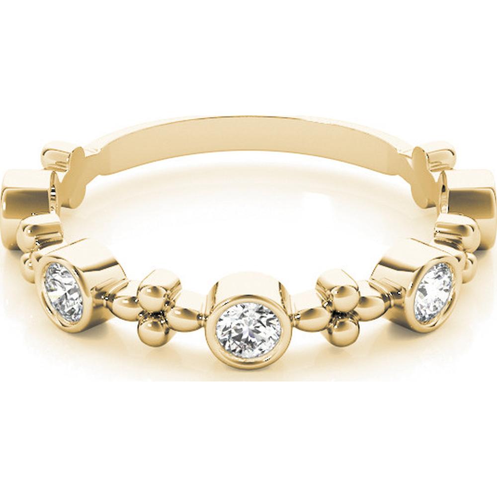 14K Yellow Gold Lab Diamond Fashion Band - 0.375 Carat Total Weight - Size 7 by Robinson's Jewelers
