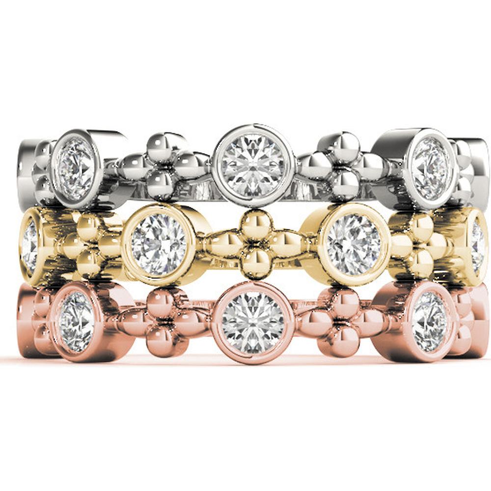 14K Yellow Gold Lab Diamond Fashion Band - 0.375 Carat Total Weight - Size 7 by Robinson's Jewelers