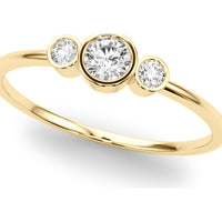 14K Yellow Gold Lab Diamond Fashion Ring - 0.20 Carat Total Weight - Size 7 by Robinson's Jewelers