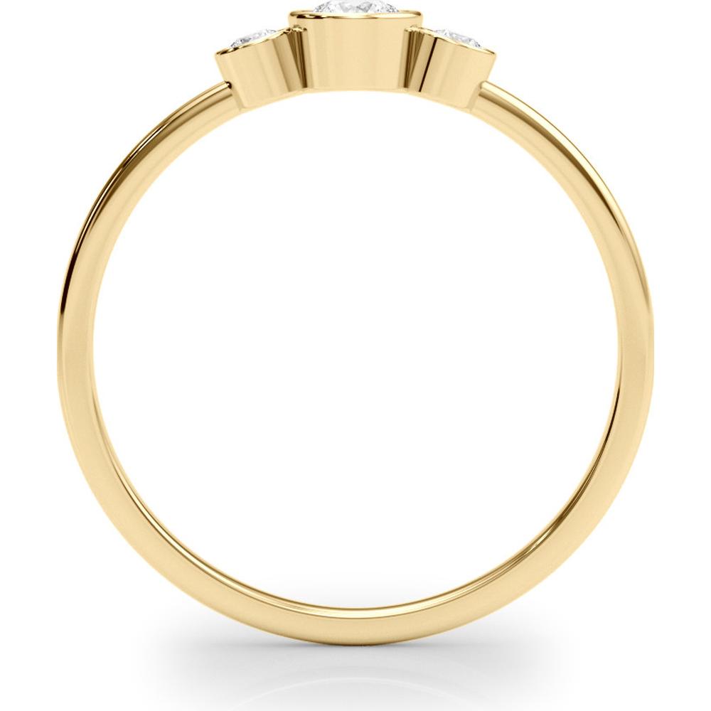 14K Yellow Gold Lab Diamond Fashion Ring - 0.20 Carat Total Weight - Size 7 by Robinson's Jewelers