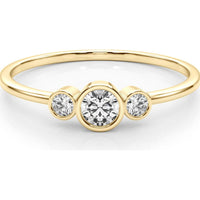 14K Yellow Gold Lab Diamond Fashion Ring - 0.20 Carat Total Weight - Size 7 by Robinson's Jewelers