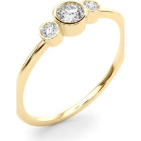 14K Yellow Gold Lab Diamond Fashion Ring - 0.20 Carat Total Weight - Size 7 by Robinson's Jewelers