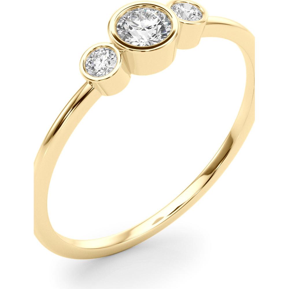 14K Yellow Gold Lab Diamond Fashion Ring - 0.20 Carat Total Weight - Size 7 by Robinson's Jewelers