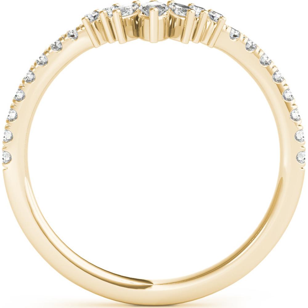 14K Yellow Gold Lab Diamond Fashion Ring - 0.33 Carat Total Weight, Marquise and Round Cut - Size 7 by Robinson's Jewelers
