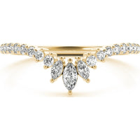 14K Yellow Gold Lab Diamond Fashion Ring - 0.33 Carat Total Weight, Marquise and Round Cut - Size 7 by Robinson's Jewelers