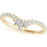 14K Yellow Gold Lab Diamond Fashion Ring - 0.33 Carat Total Weight, Marquise and Round Cut - Size 7 by Robinson's Jewelers
