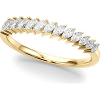 14K Yellow Gold Lab Diamond Marquise Ring - 0.375 Carats Total Diamond Weight - Size 7 by Robinson's Jewelers