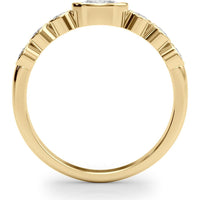 14K Yellow Gold Lab Diamond Oval Halo Ring - 0.50 Carat Total Weight - Size 7 by Robinson's Jewelers