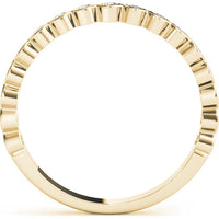 14K Yellow Gold Lab Diamond Stackable Ring - 0.125 Carat Total Weight - Size 7 by Robinson's Jewelers