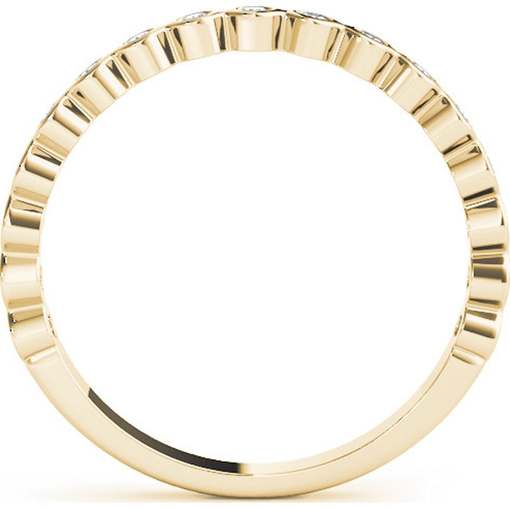 14K Yellow Gold Lab Diamond Stackable Ring - 0.125 Carat Total Weight - Size 7 by Robinson's Jewelers