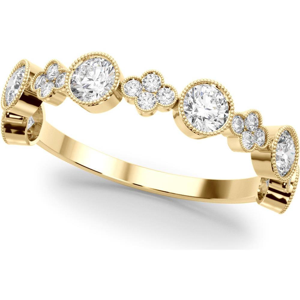 14K Yellow Gold Lab Diamond Stackable Ring - 0.33 Carats Total Diamond Weight - Size 7 by Robinson's Jewelers