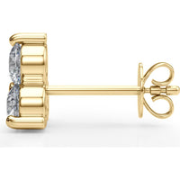14K Yellow Gold Lab Diamond Three Stone Earrings - 0.96 Carats Total Diamond Weight by Robinson's Jewelers
