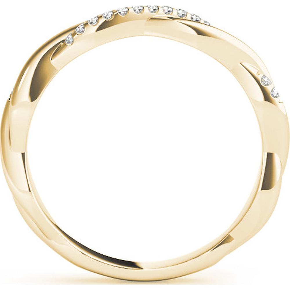 14K Yellow Gold Lab Diamond Wedding Band - 0.067 Carats Total Diamond Weight - Size 7 by Robinson's Jewelers