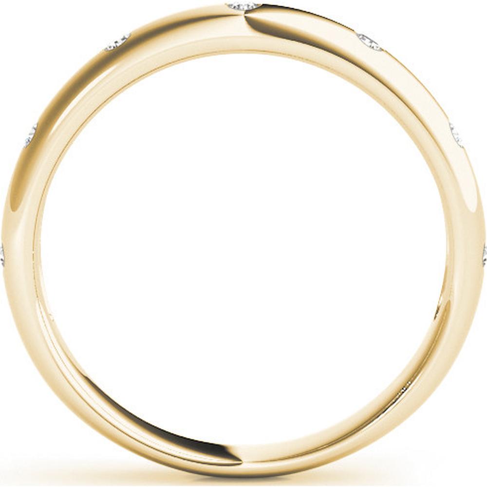 14K Yellow Gold Lab Diamond Wedding Band - 0.10 Carat Total Weight - Size 7 by Robinson's Jewelers