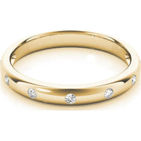 14K Yellow Gold Lab Diamond Wedding Band - 0.10 Carat Total Weight - Size 7 by Robinson's Jewelers