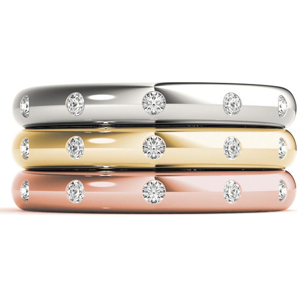 14K Yellow Gold Lab Diamond Wedding Band - 0.10 Carat Total Weight - Size 7 by Robinson's Jewelers