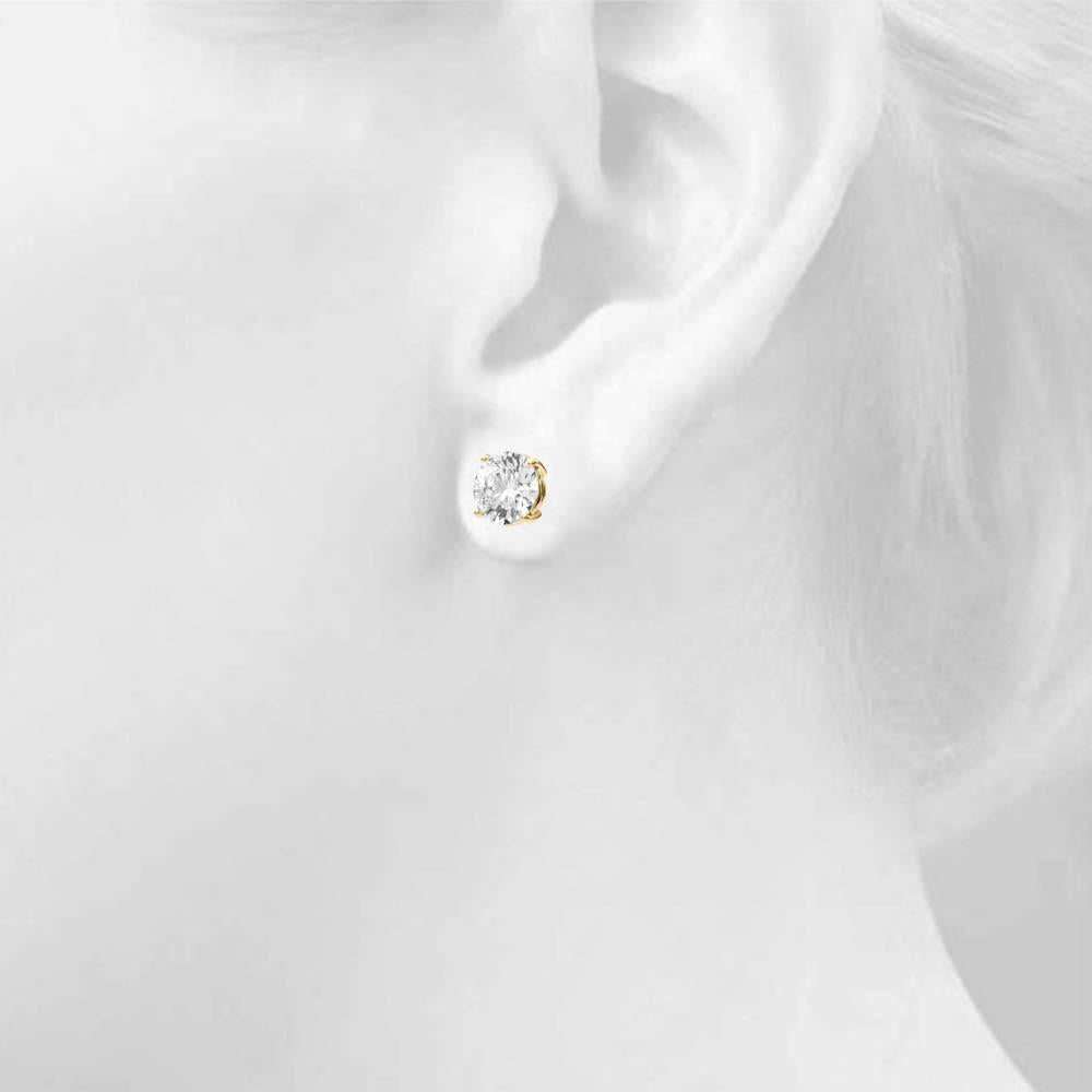 14K Yellow Gold Lab Diamond Wire Stud Earrings - 0.24 Carat Total Weight by Robinson's Jewelers