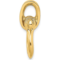 14K Yellow Gold Large 3D Shackle Link Pendant with Pulley Bail by Oro Pregiato