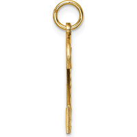 14K Yellow Gold Large Brushed Diamond-Cut Number 2 Charm - 20.52mm Length by Oro Pregiato