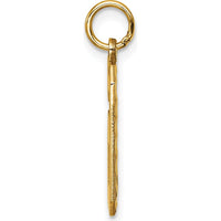 14K Yellow Gold Large Brushed Diamond-Cut Number 6 Charm by Oro Pregiato