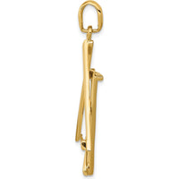 14K Yellow Gold Large Cut-out Star of David Pendant - 46mm Length, 30mm Width by Oro Pregiato