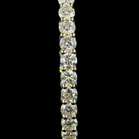 14K Yellow Gold Large Hoop Earrings with Prong-Set Round Lab Diamonds - 3.05 Carats Total Diamond Weight - Covaloro Fine Jewelry