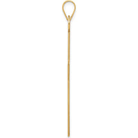 14K Yellow Gold Large Polished Cross Charm Pendant - 44.5mm Length by Oro Pregiato