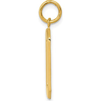 14K Yellow Gold Large Polished Number 0 Charm Pendant by Oro Pregiato