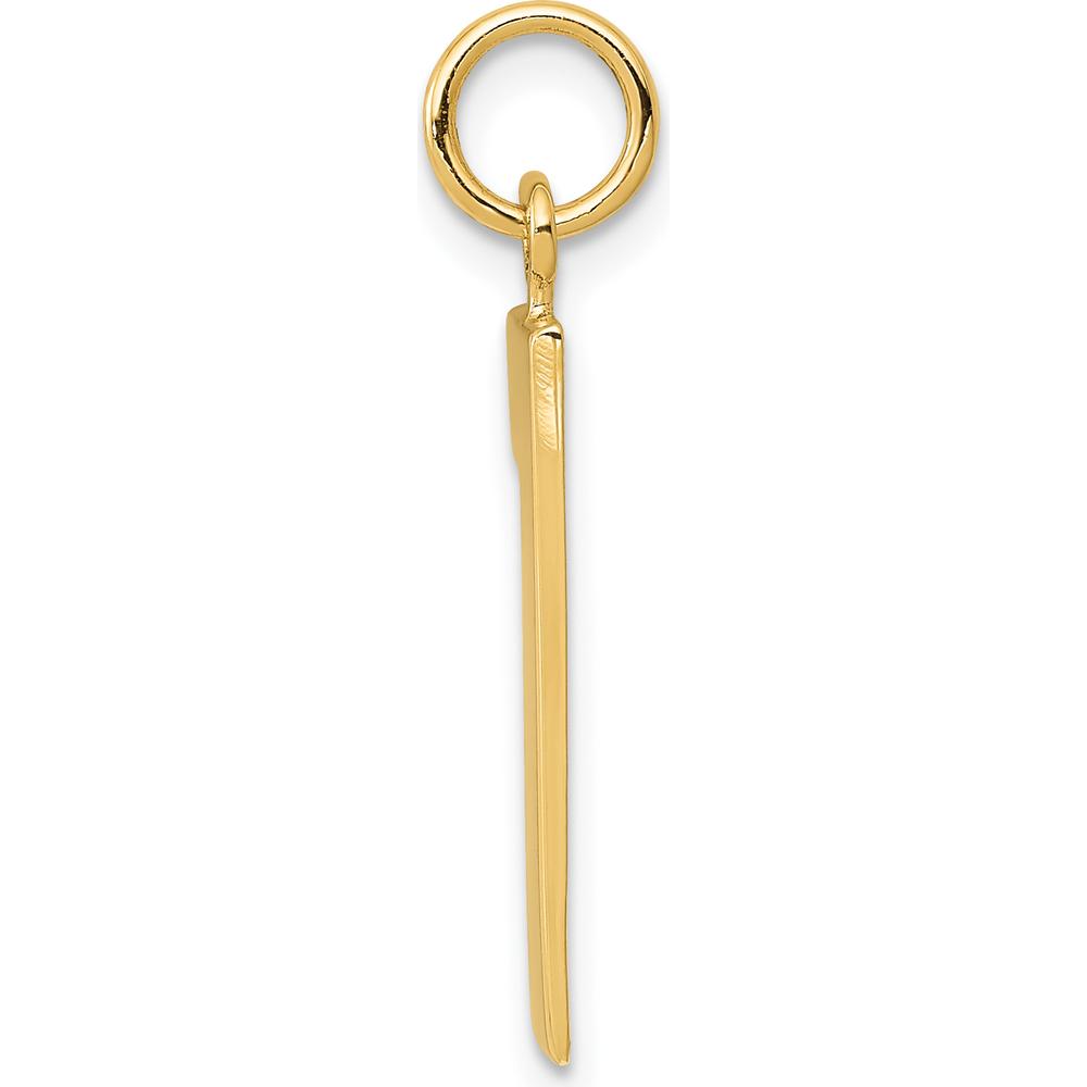 14K Yellow Gold Large Polished Number 1 Charm - Personalized Milestone Pendant by Oro Pregiato