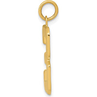 14K Yellow Gold Large Polished Number 3 Charm by Oro Pregiato