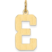 14K Yellow Gold Large Polished Number 3 Charm by Oro Pregiato
