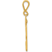 14K Yellow Gold Large Polished Number 33 Charm Pendant by Oro Pregiato