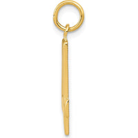 14K Yellow Gold Large Polished Number 4 Charm Pendant by Oro Pregiato