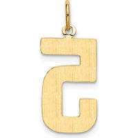 14K Yellow Gold Large Polished Number 5 Charm - Bold Statement Pendant by Oro Pregiato