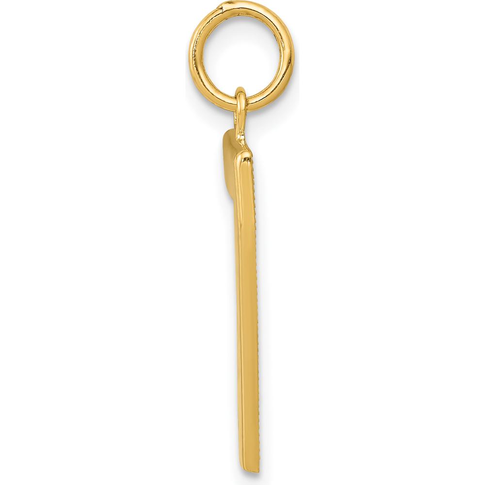 14K Yellow Gold Large Polished Number 7 Pendant Charm - Timeless Custom Jewelry Piece by Oro Pregiato