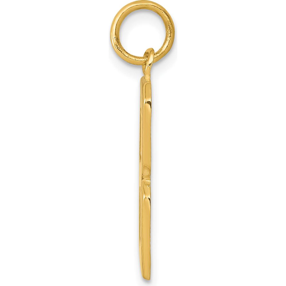 14K Yellow Gold Large Polished Number 8 Pendant - Symbolic Charm by Oro Pregiato