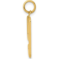 14K Yellow Gold Large Polished Number 9 Charm by Oro Pregiato