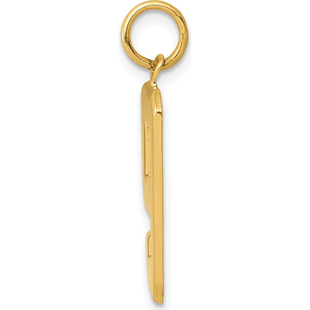 14K Yellow Gold Large Polished Number 9 Charm by Oro Pregiato