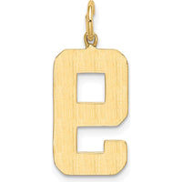 14K Yellow Gold Large Polished Number 9 Charm by Oro Pregiato