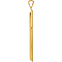 14K Yellow Gold Large Polished Tube Cross Pendant - 70.7mm Length, 37.45mm Width by Oro Pregiato