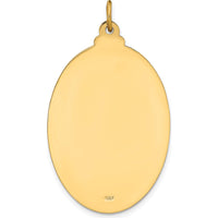 14K Yellow Gold Large St. Christopher Medal Pendant - Polished and Satin Finish by Oro Pregiato