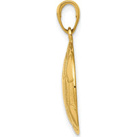 14K Yellow Gold Large Textured Soccer Ball Pendant with Polished Finish - 25mm x 18mm by Oro Pregiato