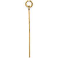 14K Yellow Gold Laser-Cut Cross Charm Pendant - 39mm Length by Oro Pregiato