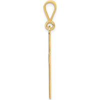 14K Yellow Gold Laser Cut FAITH Cross Pendant - 37.6mm Length by Oro Pregiato