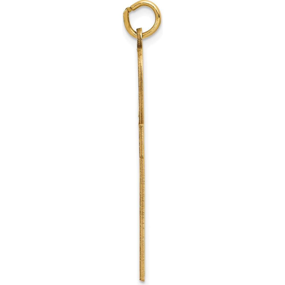 14K Yellow Gold Laser Designed Ankh Cross Pendant - 39mm x 22mm by Oro Pregiato