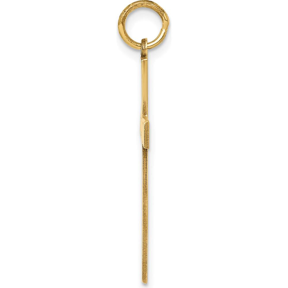 14K Yellow Gold Laser Designed Cross Pendant - 32mm Length by Oro Pregiato